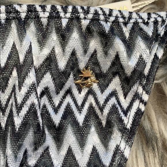 Cia.Maritima Cali Side Tie String Chevron Bikini Bottoms sz 10 - Picture 7 of 8